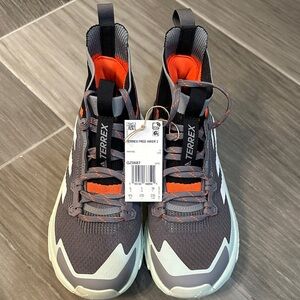 adidas Terrex Free Hiker 2 Sneakers in Gray, Orange & Light Mint